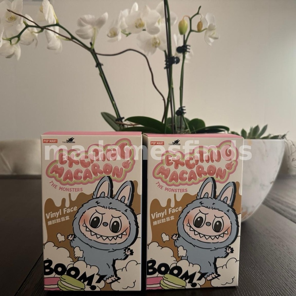 Exciting Macaron Vinyl Face Figurines pop mart unopened Sesame Bean 2 available